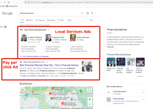 Googlr Local Services Ads for Financial Planners
